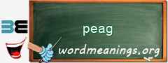 WordMeaning blackboard for peag